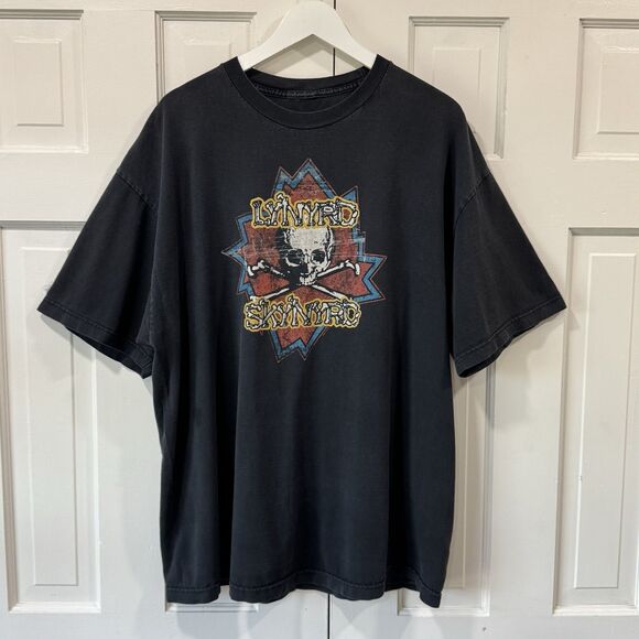 Lynyrd Skynyrd Band Logo T-Shirt Black Wash Unisex Cotton T-shirt XXL GUC - Picture 2 of 8